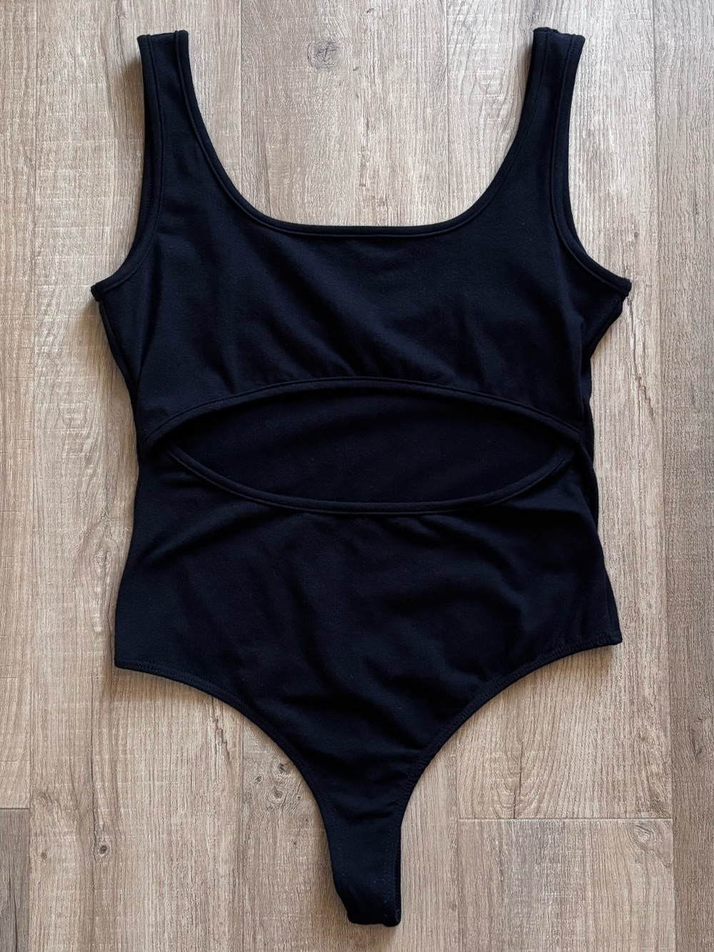 L.A. Hearts Black Front Cutout Bodysuit